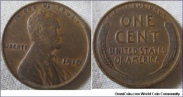 1910 cent Higher VF