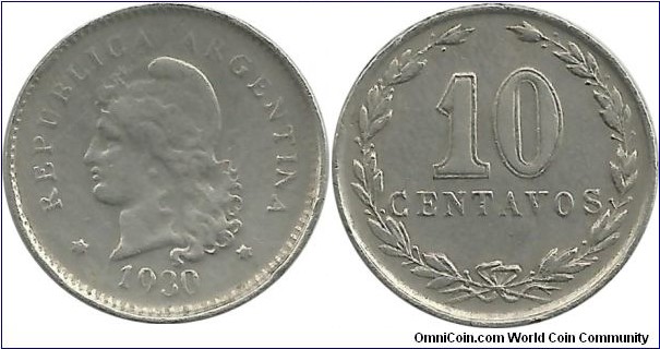Argentina 10 Centavos 1930