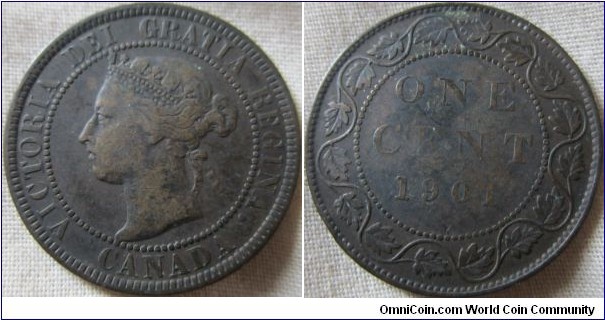 1901 cent, fair grade