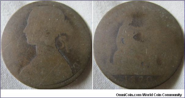 1870 penny low grade