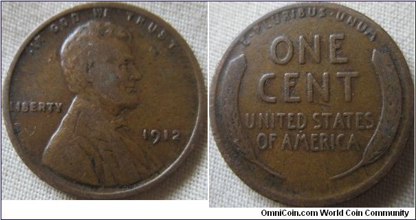 1912 cent, almost fine
