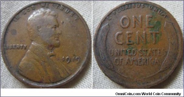 low grade 1919 cent