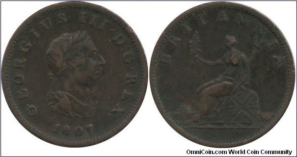 GreatBritain ½ Penny 1807