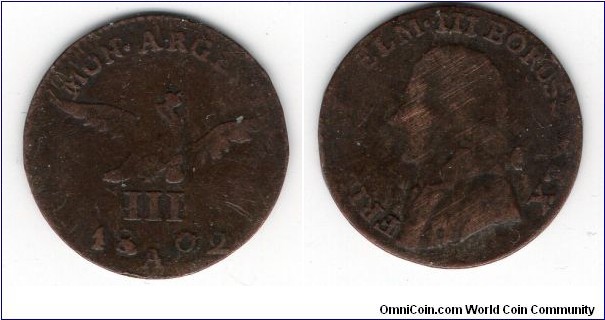 Prussia 
3 Groscher 
King Frederick William III 
mint mark A = Berlin