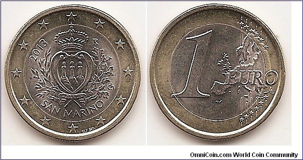 1 Euro
KM#485
7.5000 g., Bi-Metallic Copper-Nickel center in Nickel-Brass ring, 23.25 mm. Obv: The Republic's official coat of arms within wreath and stars Rev: Relief map of Western Europe, value and stars Edge: Segmented reeding Obv. designer: Frantisek Chochola Rev. designer: Luc Luycx