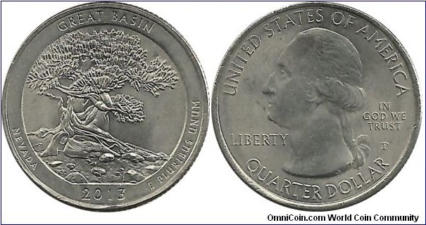 USA Quarter Dollar 2013P-Great Basin