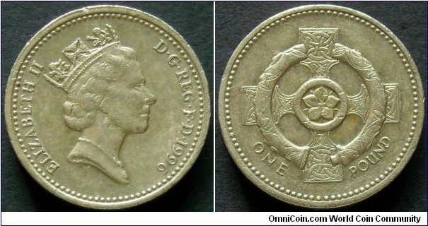 United Kingdom 1 pound.
1996, Northern Ireland - Celtic Cross.