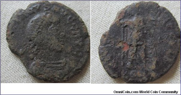 very low grade roman coin, constantine