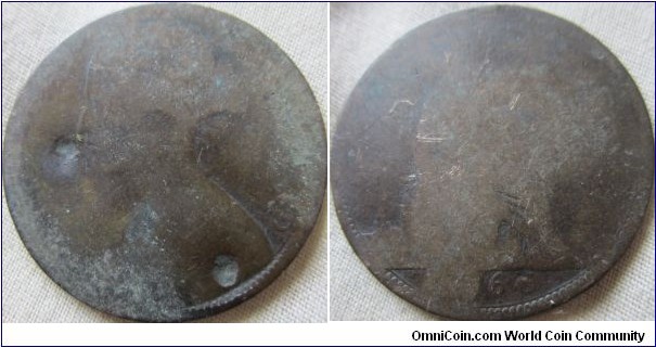 low grade 1863 penny