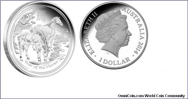 Perth Mint Lunar SII Silver Proof Horse