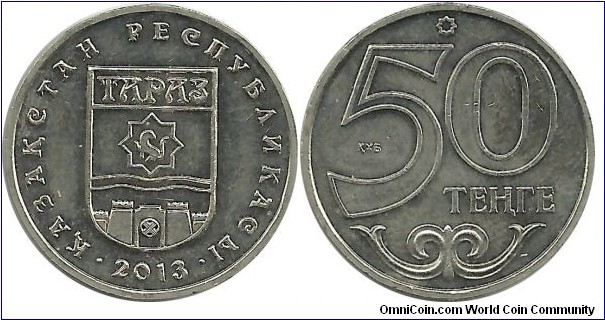 Kazakhstan 50 Tenge 2013 - Taraz