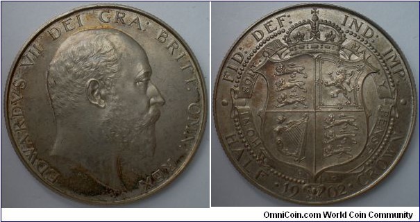 Edward VII Matte Proof Halfcrown