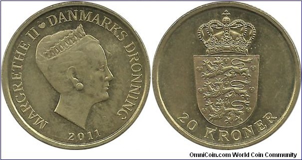 Denmark 20 Kroner 2011