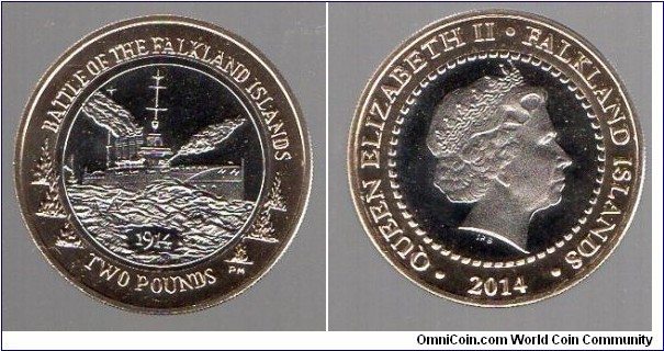 £2 100th Anniversary of the Battle of the Falkland Islands