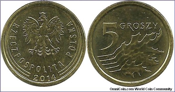 Poland 5 Groszy 2014