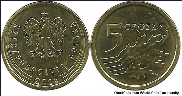 Poland 5 Groszy 2014