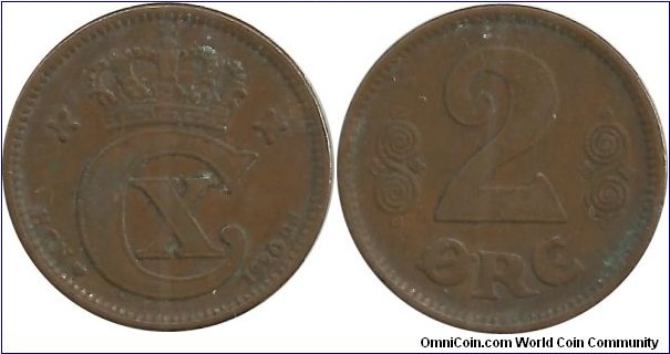 Denmark 2 Øre 1920