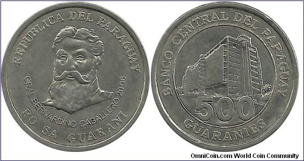 Paraguay 500 Guarani 2006 (reduced)