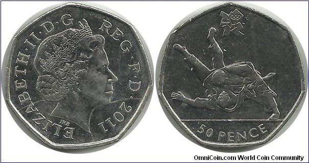 U.Kingdom 50 Pence 2011 Judo