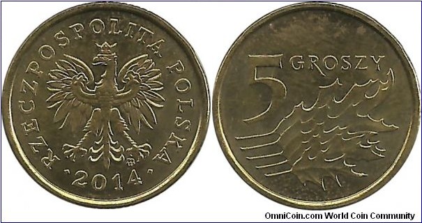 Poland 5 Groszy 2014