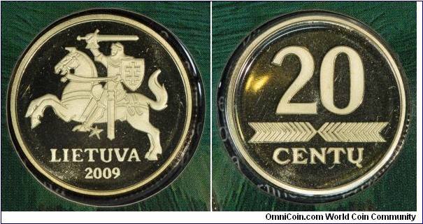 20 centu proof-like from 2009 proof-like mint set