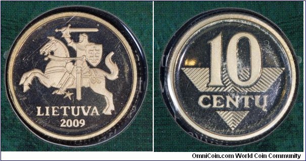 10 centu proof-like from 2009 proof-like mint set