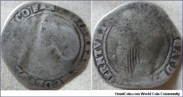 James I Irish Sixpence, worn grade all, dating detail is worn away.