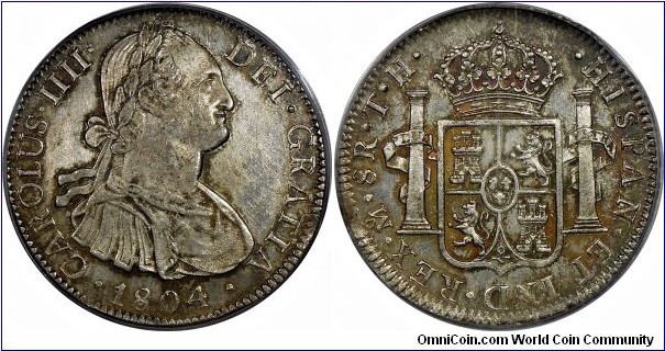 8 Reales. PCGS MS62.