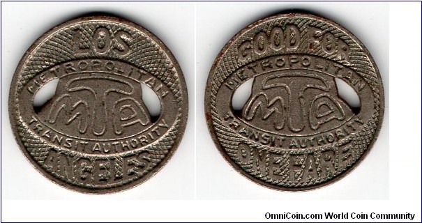 Metropolitan Transit Authority MTA token Los Angeles - CA
DATE UNKNOWN