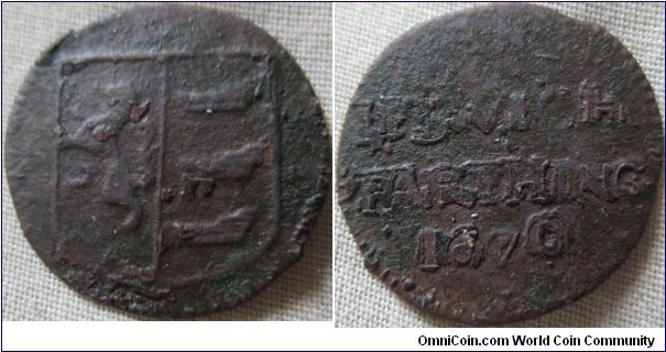 1670 Ipswich farthing