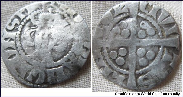 Edward 1 penny, Lincoln mint