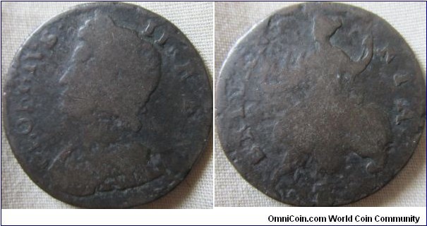 unknown date George II halfpenny