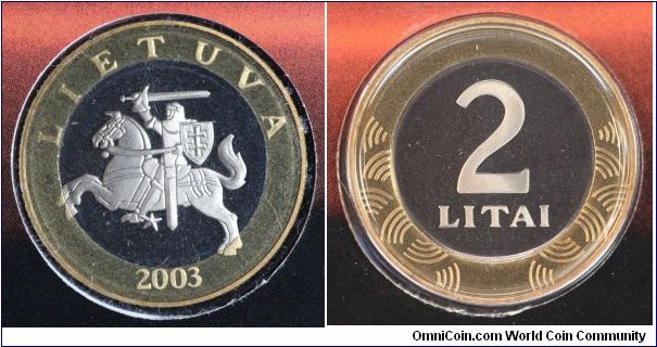 2 Litai proof-like from2003 proof-like mint set