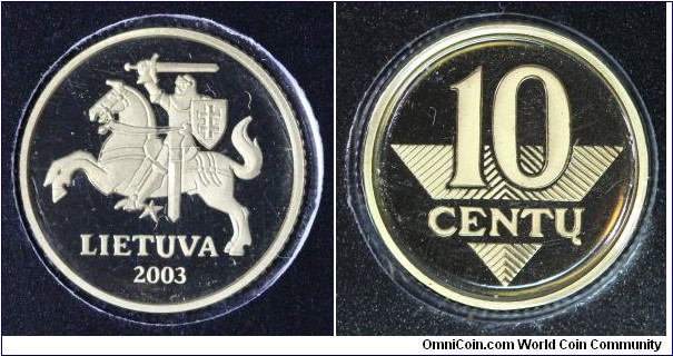 10 centu proof-like from 2003 proof-like mint set