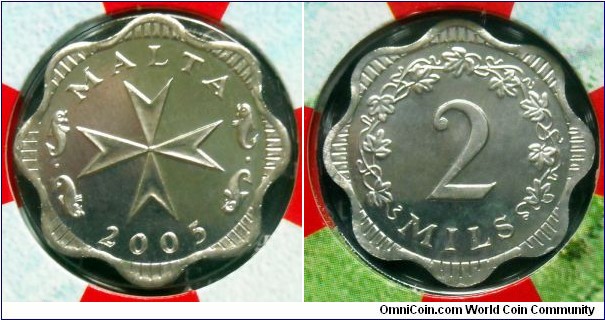 Malta 2 mils from 2005 mintset.
