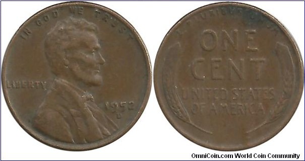 USA 1 Cent 1952D