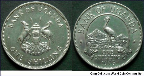 Uganda 1 shilling.
1975