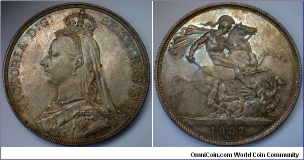 1887 Victoria Crown. A common coin but when it's this nice it's hard not to buy it. GEF for grade 