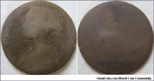 very low grade 1860 penny