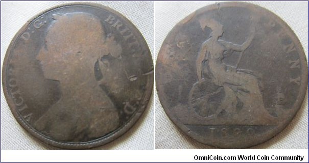 1889 penny, narrower date type B