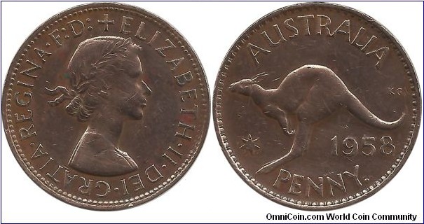 Australia 1 Penny 1958