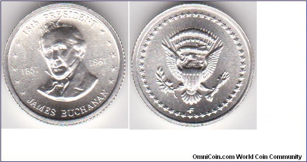 15th President  James Buchanan 1857-1861