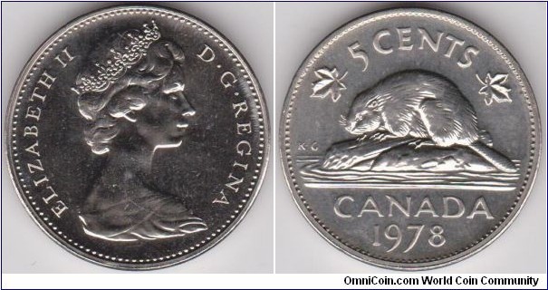 Canada 1978 5 Cents Beaver