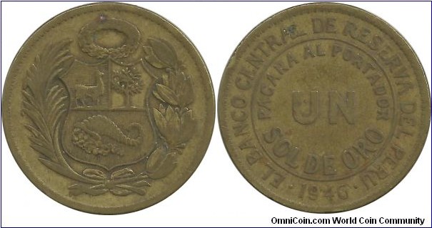 Peru 1 Sol de Oro 1946