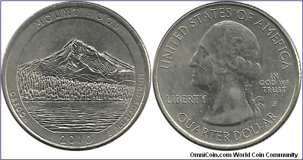 USA Quarter Dollar 2010P-Mount Hood-Oregon