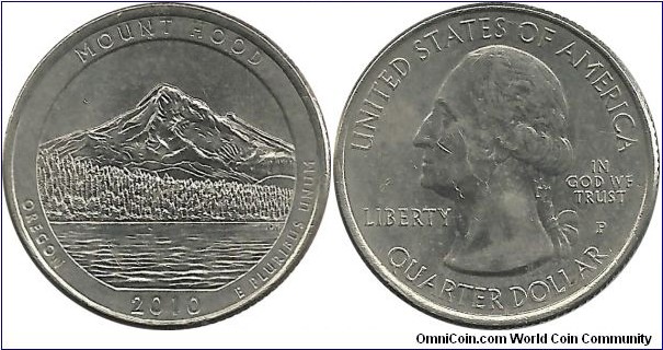 USA Quarter Dollar 2010P-Mount Hood-Oregon