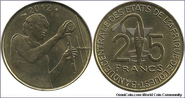 WestAfricanStates 25 Francs 2012