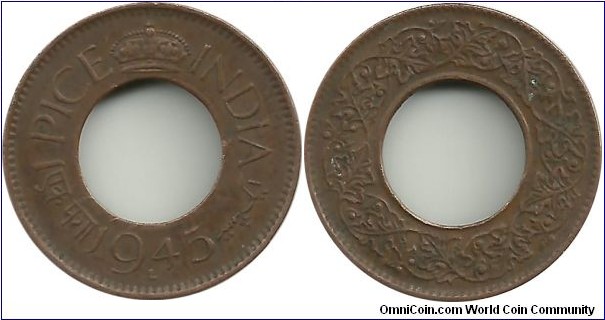 India-British 1 Pice 1945L