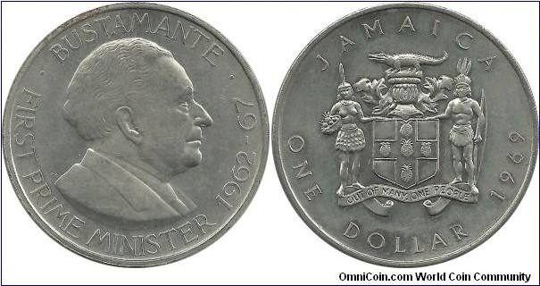 Jamaica 1 Dollar 1969