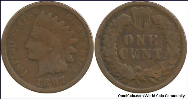 USA One Cent 1897